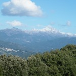 Zigliara et Quasquara sous les montagnes enneigées