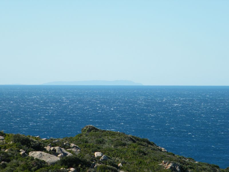 On aperçoit la réserve de l'Asinara en Sardaigne